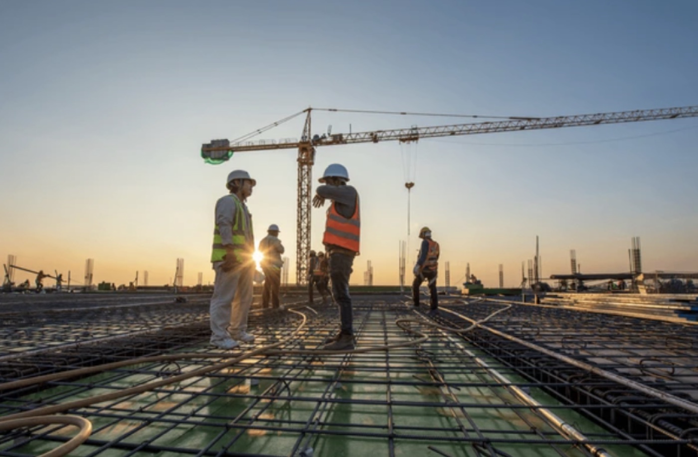 A commercial general contractor team on site